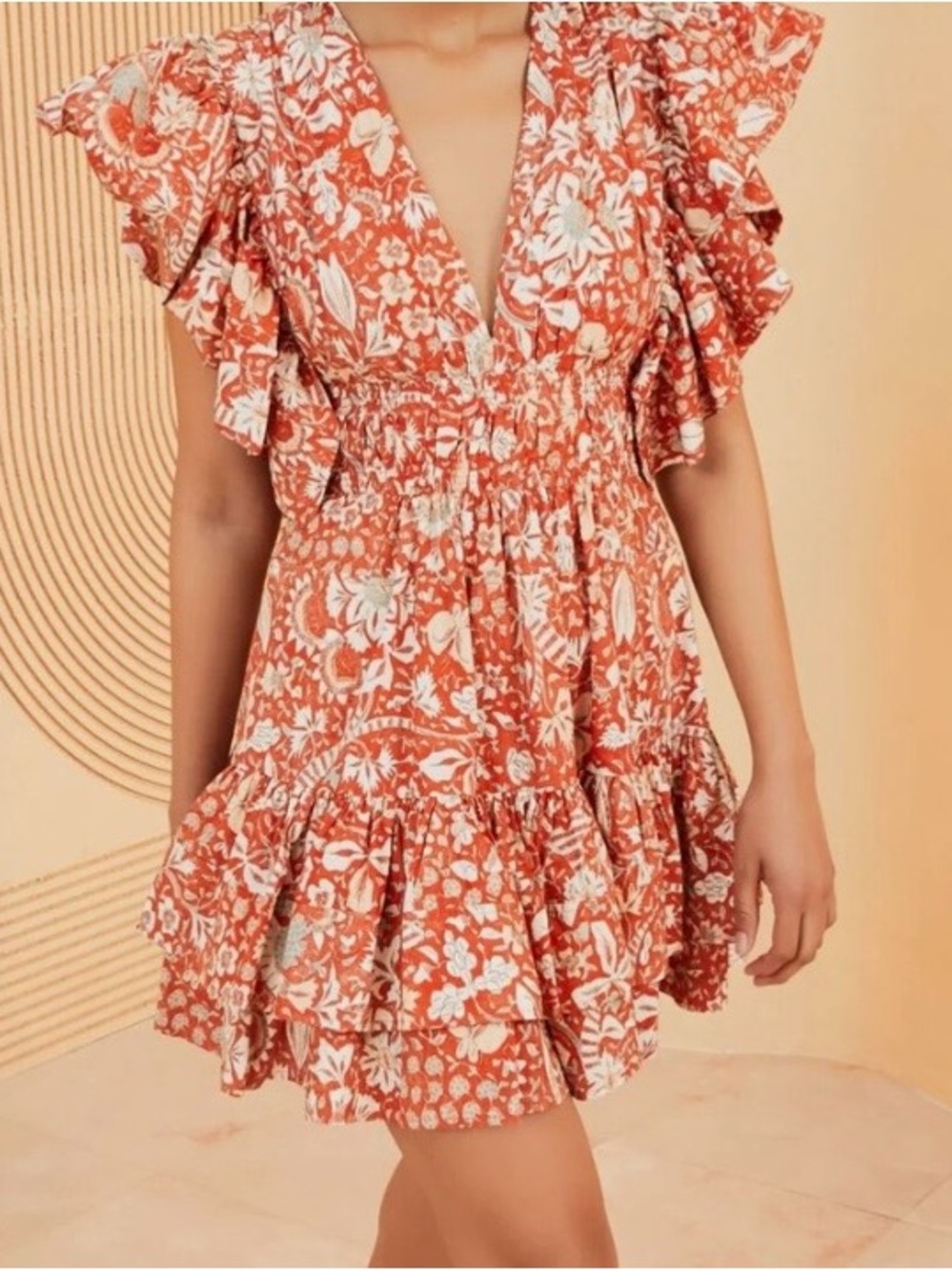Ulla Johnson Kiri Floral Poplin Mini Dress SIZE 6